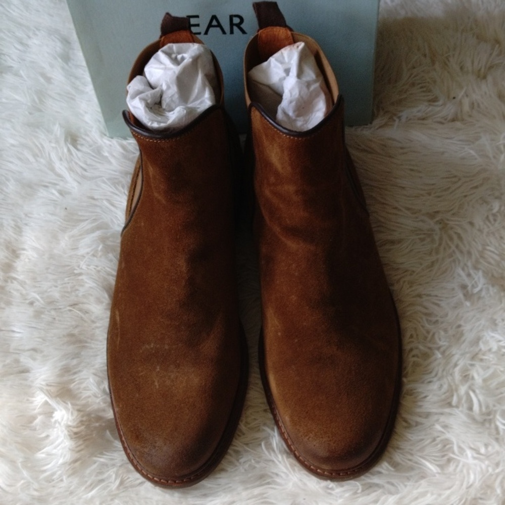 Show the Bear brown suede Chelsea boots for men, size 45